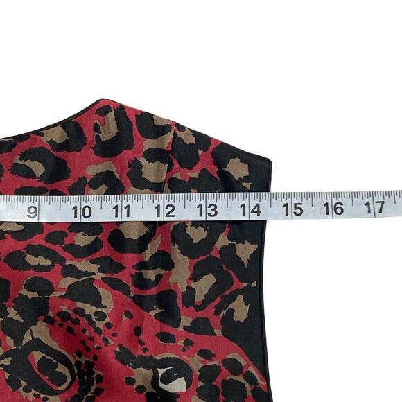 NEW | Kay Unger Sheath Dress | 8 | Red Black | Silk Blend | Lined | Career - Picture 11 of 14